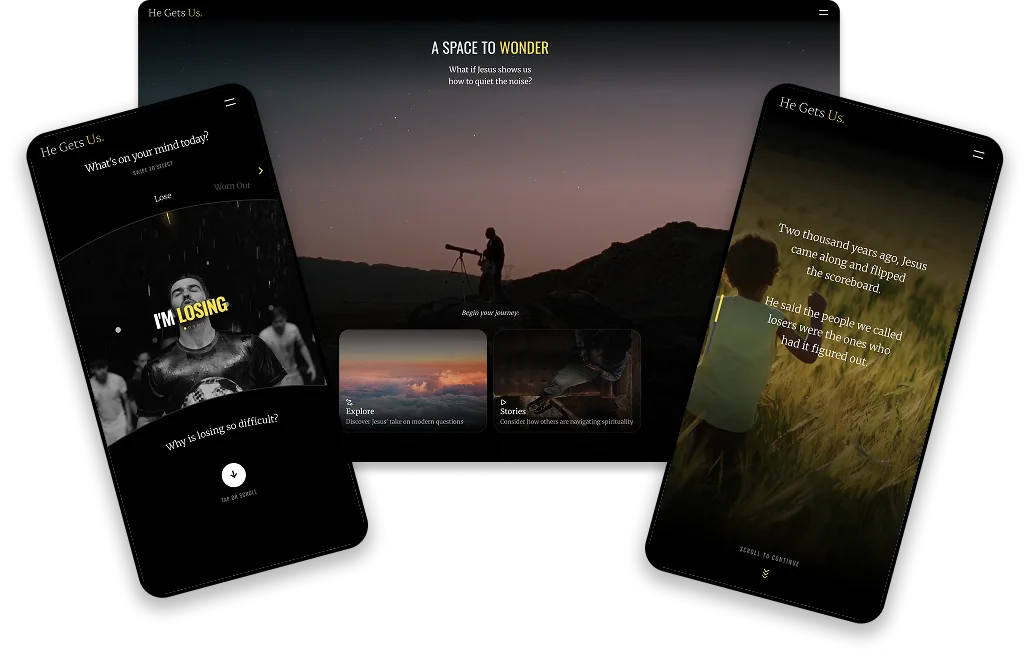 He Gets Us website on desktop and mobile