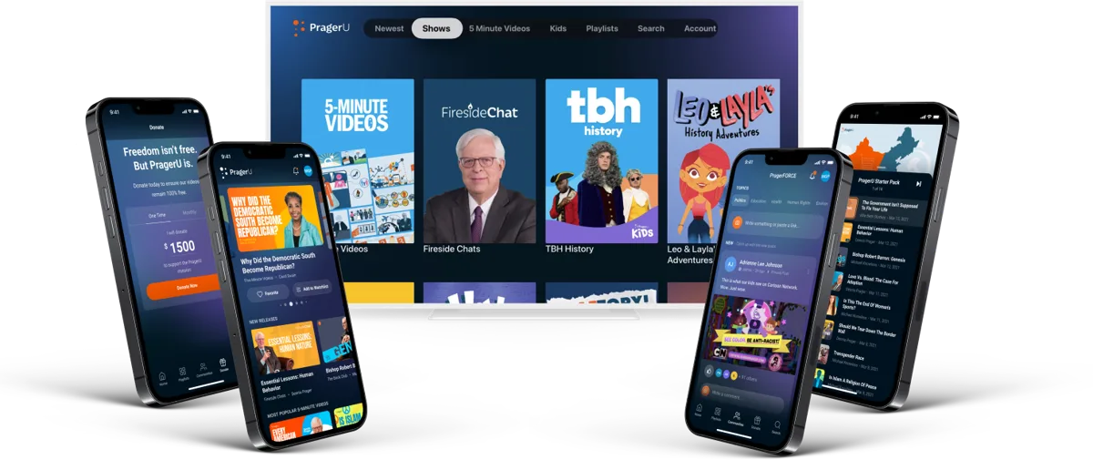 PragerU apps on TV and mobile